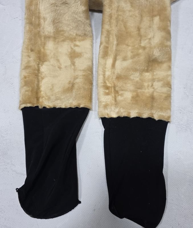 Колготки "Корона" KW-2003-3 /42-48 еластичні на товстому хутрі норки кашеміру до стопи, позаду 1 шов -(чорні)