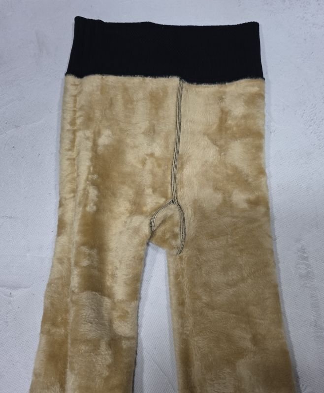 Колготки "Корона" KW-2003-3 /42-48 еластичні на товстому хутрі норки кашеміру до стопи, позаду 1 шов -(чорні)