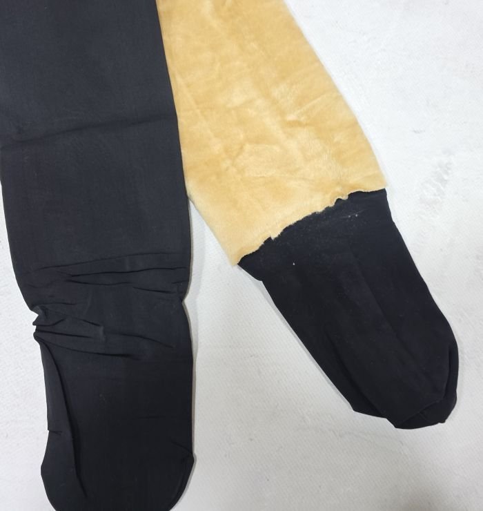 Колготки "Корона" KW-2004-1 /54-60 еластичні на товстому хутрі норки кашеміру до стопи, зверху підтримуючі трусики з ефектом push-up, на р. 50-54 -(чорні)