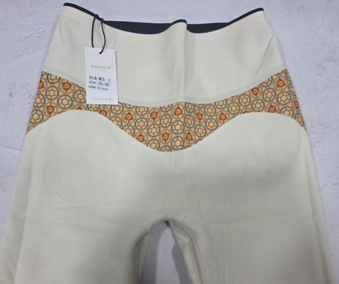 Лосини "Kenalin" W-5-1 гладкі на збитому плюшевому флісі з коригуючою мембраною та тейпами +з широким поясом утяжкою +з підтяжкою живота та сідниць з пуш-ап ефектом (Push-up), р. XXS/XS-(42-46), S/M-(44-48), L/XL-(46-50), 2XL/3XL-(48-52) -(чорні)