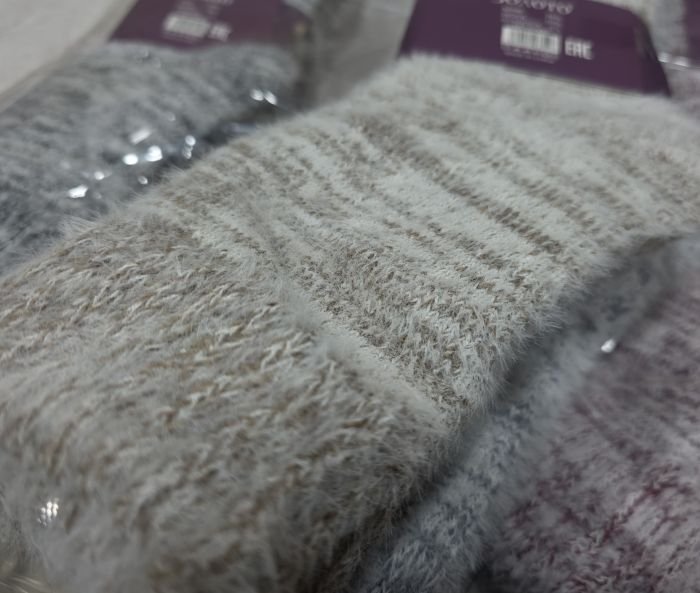 Шкарпетки "Золото" С-552 норка +шерсть на махровій основі жіночі, р. 37-41 асорті -(меланжеві -в'язані -жін.) -уп. 12 шт