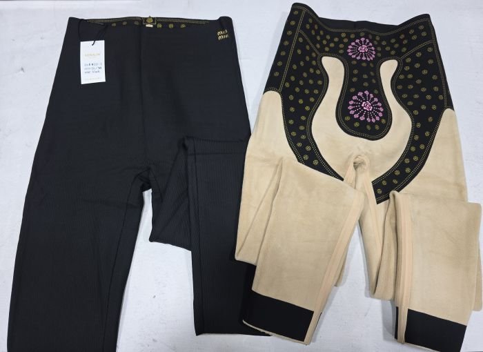 Лосини "Kenalin" W-20-1 еластичні у дрібний рубчик на збитому хутрі +з коригуючою мембраною та тейпами +з підтяжкою живота та сідниць з пуш-ап ефектом (Push-up), р.  XXS/XS-(42-46), S/M-(44-48), L/XL-(46-50), 2XL/3XL-(48-52) -(чорні)