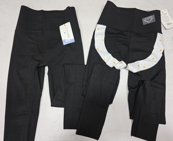 Лосини "Ластівка" А-704-2 демі гладкі з коригуючими тейпами, з широким поясом утяжкою +з підтяжкою живота та сідниць з пуш-ап ефектом (Push-up), р. М-(42-46), L-(44-48), XL-(46-50) -(чорні)