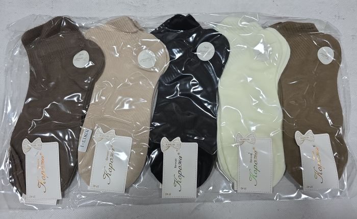 Шкарпетки "Корона" ВY-2813-1 стрейч/cotton жіночі, р. 37-42 -асорті -(Укорочені /однотонні -кавовий мікс + середня гумка в рубчик) -уп. 10 шт