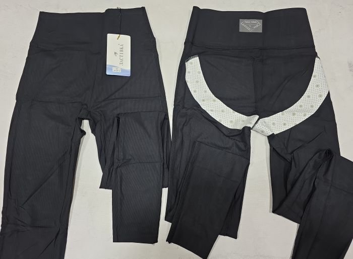 Лосини "Ластівка" А-734-3 демі у дрібний рубчик з коригуючими тейпами, з широким поясом утяжкою +з підтяжкою живота та сідниць з пуш-ап ефектом (Push-up), р. М-(42-46), L-(44-48), XL-(46-50) -(чорні)