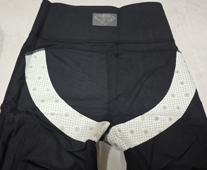 Лосини "Ластівка" А-734-3 демі у дрібний рубчик з коригуючими тейпами, з широким поясом утяжкою +з підтяжкою живота та сідниць з пуш-ап ефектом (Push-up), р. М-(42-46), L-(44-48), XL-(46-50) -(чорні)