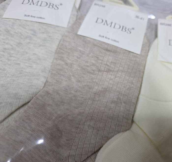 Шкарпетки "DMDBS" BR-246 стрейч /cotton жіночі, р. 36-41 -асорті -(укорочені у рубчик зверху +середня гумка у дрібний рубчик -меланжеві +однотонні) - уп. 10 шт