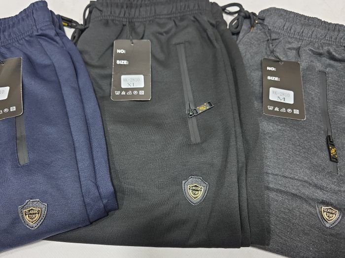 Спортивні штани "Black Cyclone" WK-2810 чоловічі трикотажні (на манжеті), р. M, L, XL, 2XL, 3XL -ростовка 5 шт