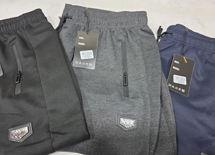 Спортивні штани "Black Cyclone" WK-2828 чоловічі трикотажні (на манжеті), р. 3XL, 4XL, 5XL, 6XL, 7XL -ростовка 5 шт