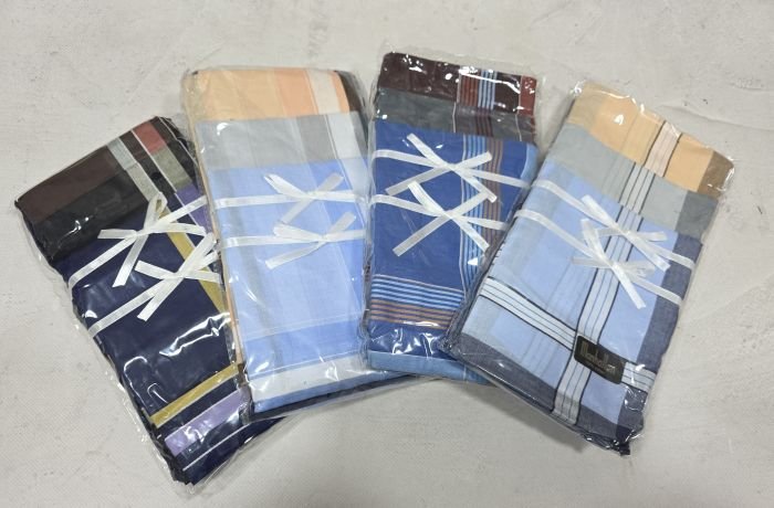 Носова хустка чоловіча 930 cotton р. 40*40 -уп. 12 шт -(випадкове асорті в упаковці -без вибору забарвлення!)