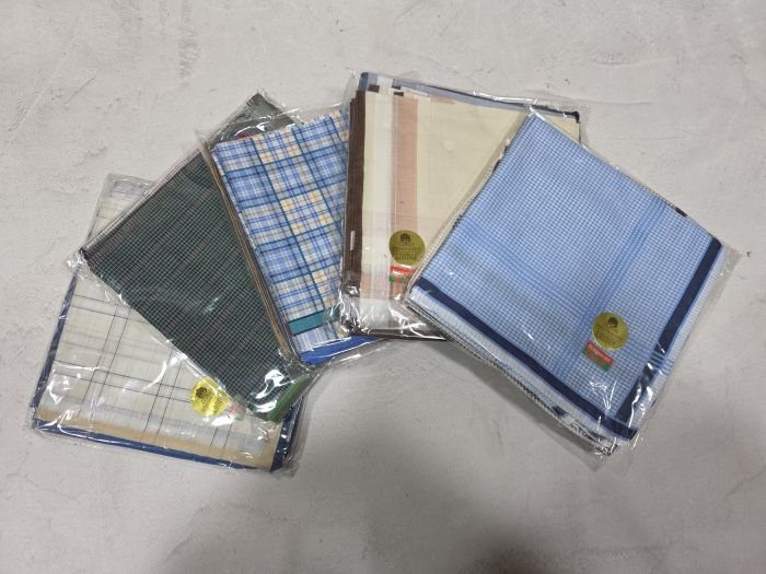 Носова хустка чоловіча 1033 cotton р. 38*38 -уп. 12 шт -(випадкове асорті в упаковці -без вибору забарвлення!)