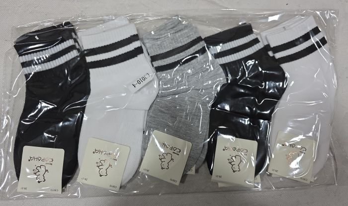 Шкарпетки "Корона" C-3010-4 стрейч /cotton дитячі на розмір взуття: 21-26, 26-31 -асорті -(Універсальні/ середні -однотонні +на широкій гумці в рубчик дві смужки) -уп. 10 шт