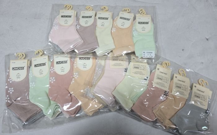 Шкарпетки "DMDBS" СR-309-Д стрейч /cotton дитячі бебі из гальмами, р. 0-6, 6-12, 12-18 місяців -асорті -(Дівчинка/ однотонні +на підошві силіконові квіточки) -уп. 10 шт