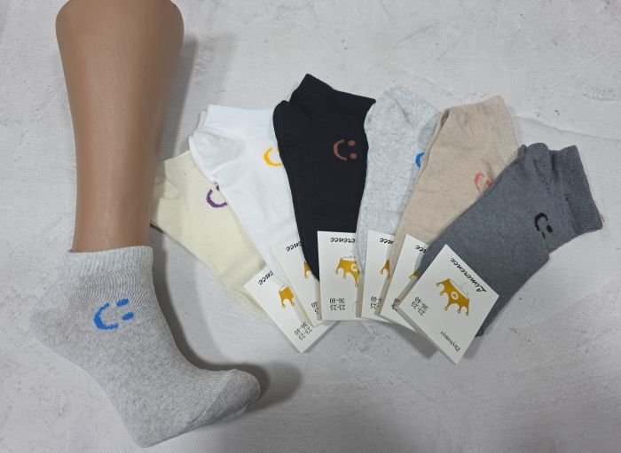 Шкарпетки Житомир "Limerence" 400-64 стрейч жіночі (короткі) р. 36-40 -асорті -(Однотонні +збоку маленький смайлик -короткі -стрейч)