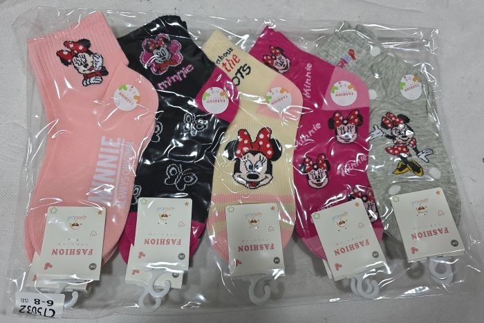 Шкарпетки "Fashion/ Coala" СТ-5032 стрейч /cotton дитячі р. 2-4, 4-6, 6-8 років -асорті -(Дівчинка -Міні-М-с з широкою гумкою в рубчик) -уп. 10 шт