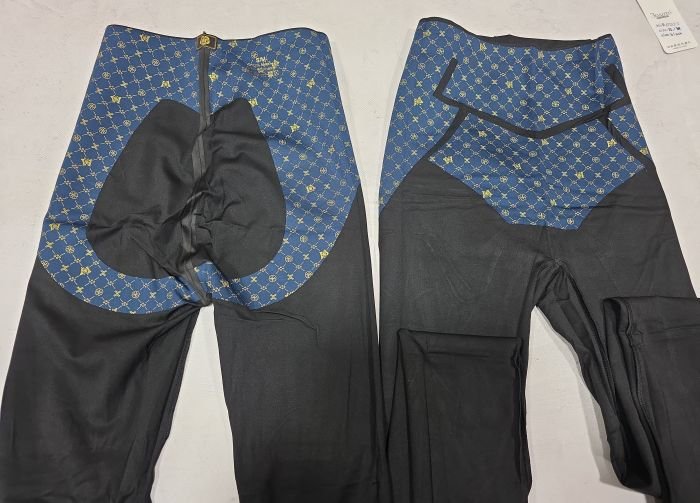 Лосини "Золото" А-7012-2 демі гладкі з коригуючою мембраною та тейпами +з широким поясом утяжкою +з підтяжкою живота та сідниць з пуш-ап ефектом (Push-up) р. XXS/XS-(42-46), S/M-(44-48), L/XL-(46-50), 2XL3XL-(48-52) -(чорні)