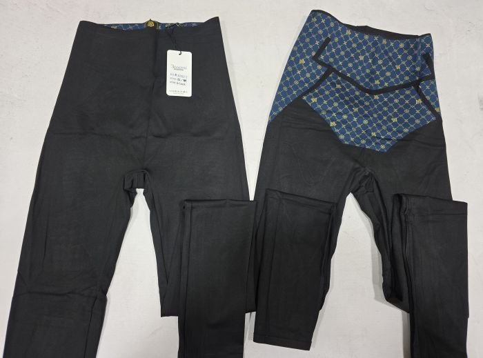 Лосини "Золото" А-7012-2 демі гладкі з коригуючою мембраною та тейпами +з широким поясом утяжкою +з підтяжкою живота та сідниць з пуш-ап ефектом (Push-up) р. XXS/XS-(42-46), S/M-(44-48), L/XL-(46-50), 2XL3XL-(48-52) -(чорні)