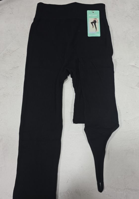 Лосини "Kenalin" 0920-3 безшовні у рубчик +зі штрипкою через палець, р. L/4XL-(42-48)