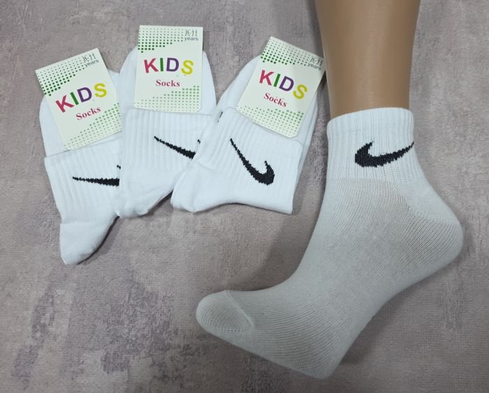 Шкарпетки "Kids sport" N-914-Б стрейч-cotton дитячі, р. 8-11 років -(Білі /укорочені -дитячі) -уп. 10 шт