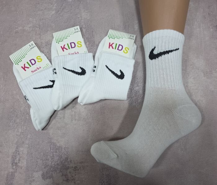 Шкарпетки "Kids sport" 903-N-Boy -БС стрейч-cotton дитячі, р. 5-8 років -(Білі /середні +широка гумка в рубчик -дитячі) -уп. 10 шт