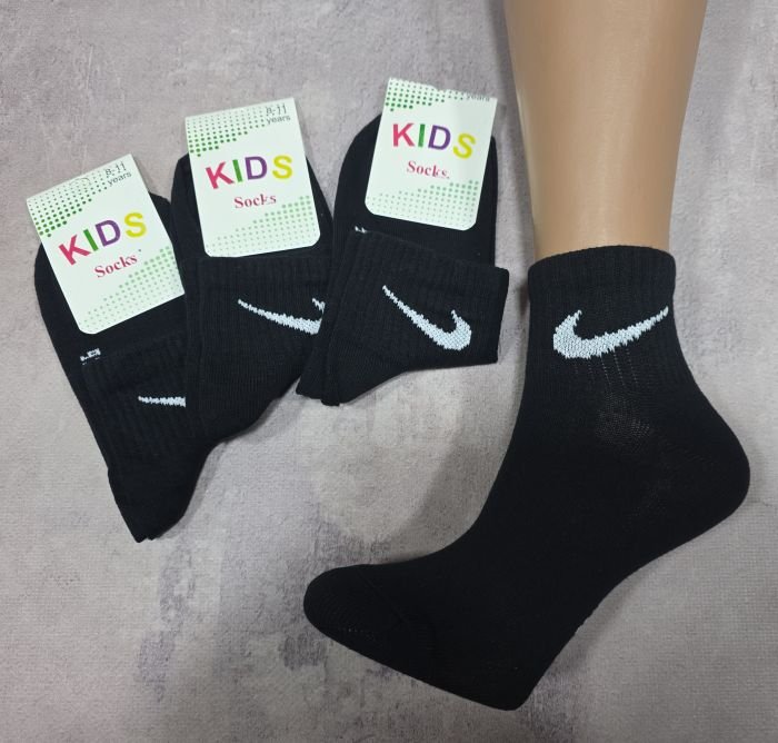 Шкарпетки "Kids sport" N-914-Ч стрейч-cotton дитячі, р. 8-11 років -(Чорні /укорочені -дитячі) -уп. 10 шт