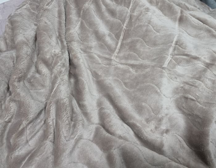 Плед /покривало "Хвиля" 7016-18-72 2 м мікрофібра-велюр, р. подвійний +/- 180*200 -(Без вибору забарвлення!!!)