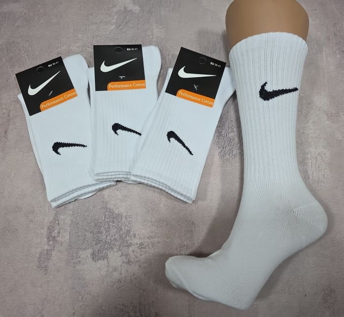 Шкарпетки "Спорт значок"  ЗХ-7-70 стрейч /cotton універсальні, р. 36-41 -(Білі -теніс XL -високі -універсал) -уп. 12 шт