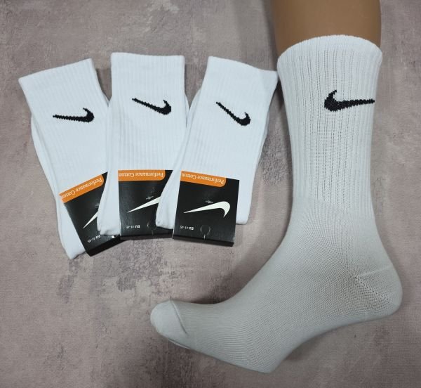 Шкарпетки "Спорт значок" ЗБ-190-90 стрейч /cotton чоловічі, р. 41-45 -(Білі -теніс XL -високі) -уп. 12 шт
