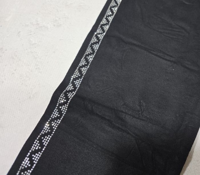 Лосини "Золото" 766-3 безшовні + з боків візерунок зі страз, р. ХL/6XL (50-56) -(чорні)