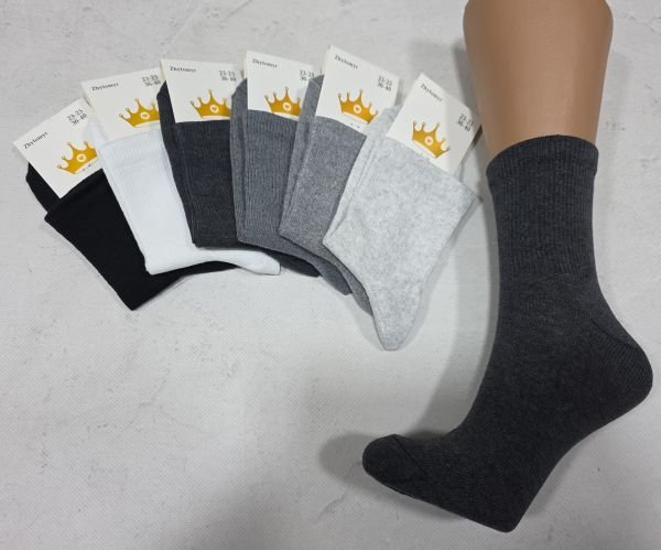 Шкарпетки житомир "LIMERENCE" 422-25 стрейч жіночі "Теніс середні", р. 36-40 -асорті -(середні-теніс /однотонні -сірий мікс+ з широкою гумкою в тоненький рубчик -стрейч)