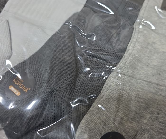 Шкарпетки "Корона" АY-308-1 сітка/cotton чоловічі, р. 43-48 -асорті -(Сіточка -укорочені /однотонні +посередині резинка фіксатор) -уп. 10 шт