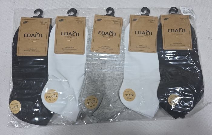 Шкарпетки "COALO" BХ-695-5 сітка жіночі ароматизовані, р. 36-41 -(Сіточка -асорті короткі) - уп. 10 шт