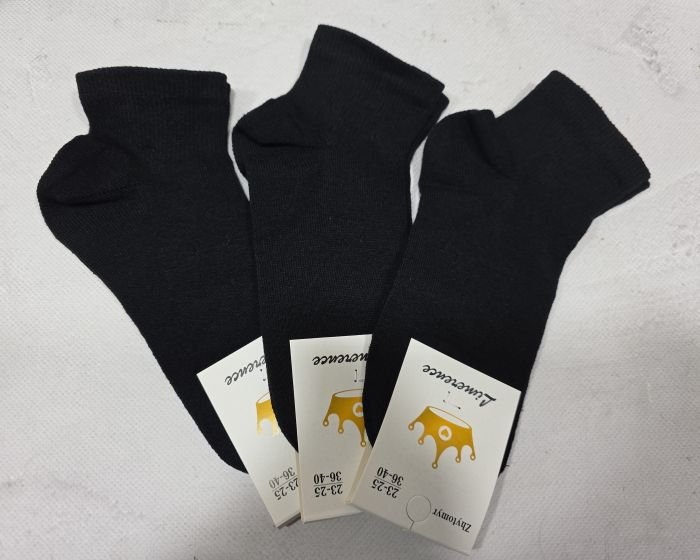 Шкарпетки Житомир "Limerence" 403-11 стрейч жіночі, р. 36-40 -(Чорні +з укороченою гумкою в дрібний рубчик -стрейч) -уп. 12 шт