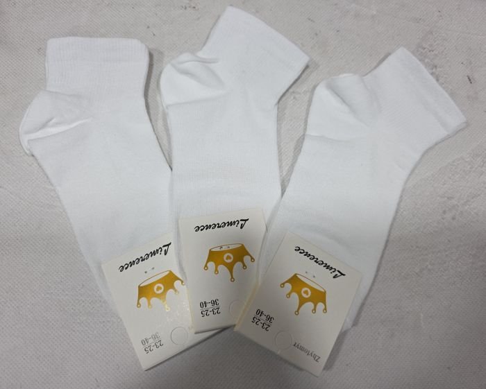 Шкарпетки Житомир "Limerence" 403-10 стрейч жіночі, р. 36-40 -(Білі +з укороченою гумкою в дрібний рубчик -стрейч) -уп. 12 шт