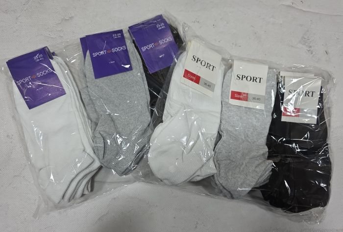 Шкарпетки Житомир "КОІ-Жіноча колекція" 119-15 стрейч жіночі, р. 36-40 -асорті -(Короткі /однотонні -сірі, білі, чорні -жін.) -уп. 12 шт