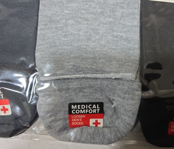 Шкарпетки "Корона" A-1071-2 стрейч /бамбук "Медичні без гумки +" чоловічі, р. 41-47 -асорті -(Без резинки /високі -однотонні із закрученим верхом -чол.) -уп. 10 шт.