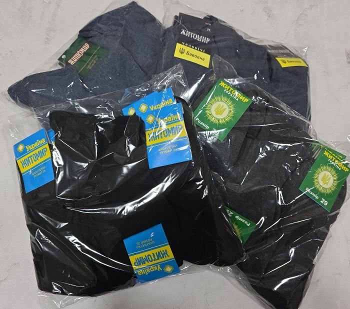 Шкарпетки Житомир "П.П.Гроза Х/Б" 251-1 х/б-гладь бавовняні чоловічі, р. 25, 27, 29 -(Х/Б -сірі -уп. 12 шт)