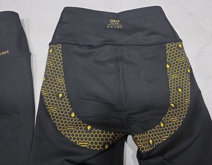 Лосини "Золото" А-7016-2 -MIN демі гладкі +позаду з тейпами +з широким поясом утяжкою +з підтяжкою сідниць, р. XXS/XS-(42-46), S/M-(44-48), L/XL-(46-50), XL/2XL-(48-52) -(чорні)