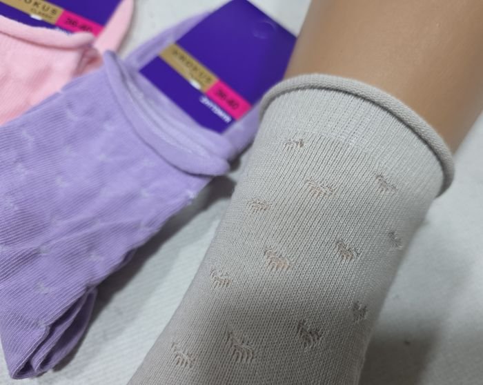 Шкарпетки Житомир "Krokus/актив" 10-10 сітка/cotton жіночі, р. 36-40 -випадкове асорті в уп. -(сіточка -cottonо /однотонні +з перфорацією по всій шкарпетці +з ослабленою гумкою) -уп. 12 шт