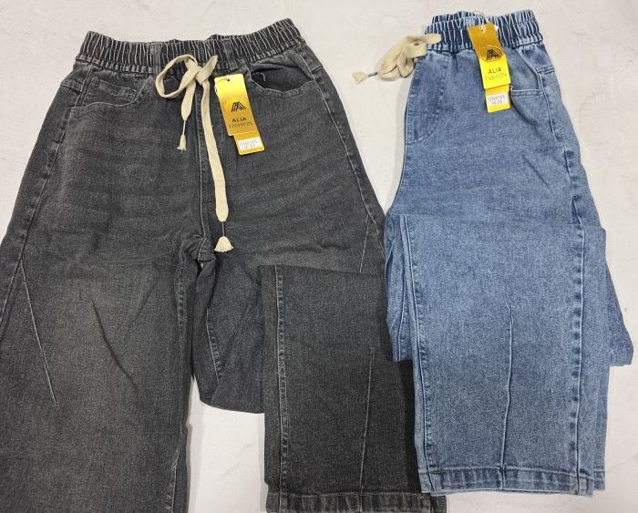 Джинси "ALIA" GN-9165 напівбатальні із щільного стрейч-котону, вільного крою зі звуженням донизу, спереду та ззаду кишені, пояс на гумці, р. M-26, L-27, XL-28, 2XL-29, 3XL-30, 4XL-31 -(уп. 1 шт)