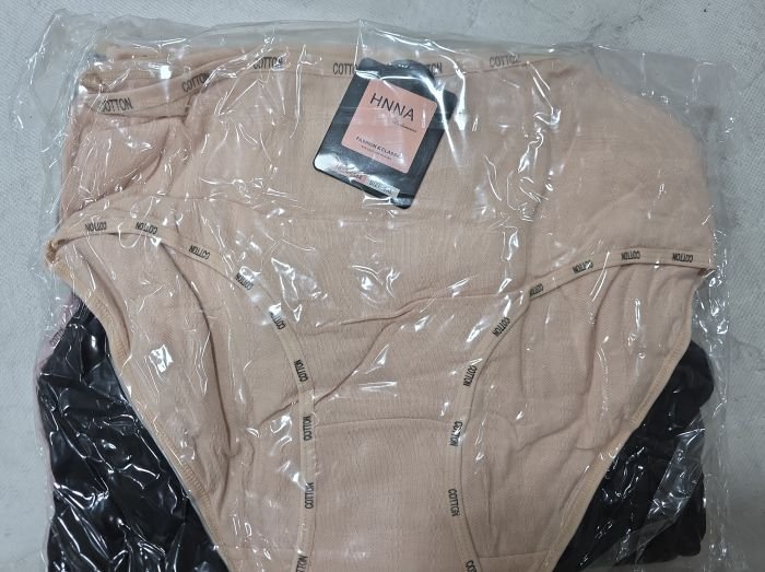Жіночі труси "HNNA" New M-6644 cotton, р. 2XL, 3XL, 4XL -(48, 50, 52) -асорті -(Однотонні з рельєфним дрібним візерунком) -уп. 12 шт