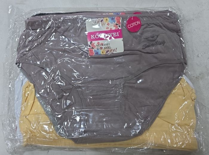 Жіночі труси "Kokowei" New Х-4461 cotton, р. ХL, 2XL, 3XL -(48, 50, 52) -асорті -(Однотонні +збоку вишивка) -уп. 12 шт