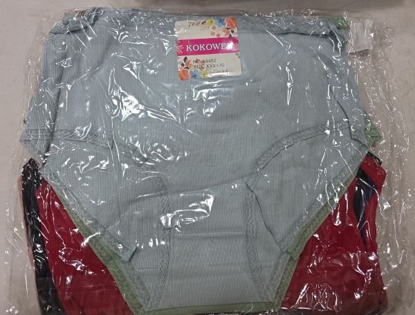 Жіночі труси "Kokowei" New Х-4482 cotton, р. 3XL, 4XL, 5XL -(50-52, 52-54, 54-56) -асорті -(однотонні в рубчик) -уп. 12 шт
