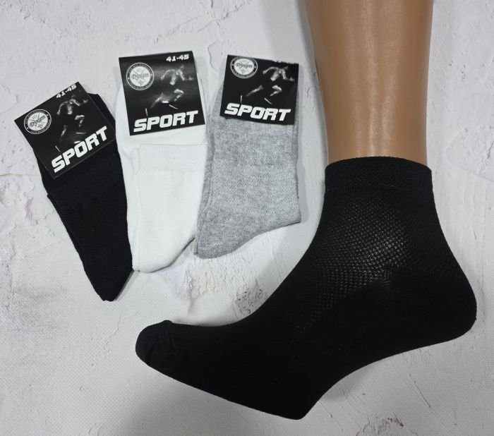 Шкарпетки "Дукат-Sport" S-012-04 сітка-стрейч середні чоловічі, р. 41-45 -(асорті /стіка -середні) -уп. 12 шт