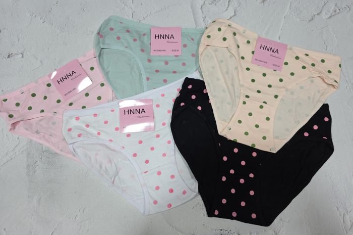 Жіночі труси "HNNA" New SN-51405 cotton, р. М, L, xl -(44, 46, 48) -асорті -(Великий горох) -уп. 12 шт
