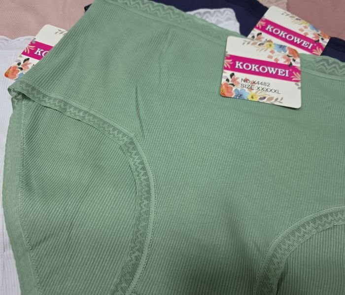 Жіночі труси "Kokowei" New Х-4482 cotton, р. 3XL, 4XL, 5XL -(50-52, 52-54, 54-56) -асорті -(однотонні в рубчик) -уп. 12 шт