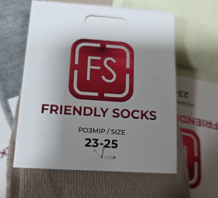 Шкарпетки Україна "FS /friendli socks" FS-826-60 стрейч жіночі, р. 23-25 -асорті -(Короткий /пастельний мікс світлих кольорів) -уп. 12 шт