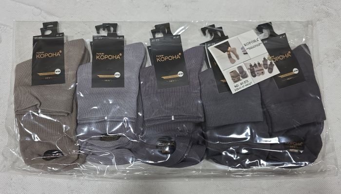 Шкарпетки "Корона" AY-372 стрейч /cotton ароматизовані чоловічі, р. 41-47 -(Асорті -середні /класика) -уп. 10 шт