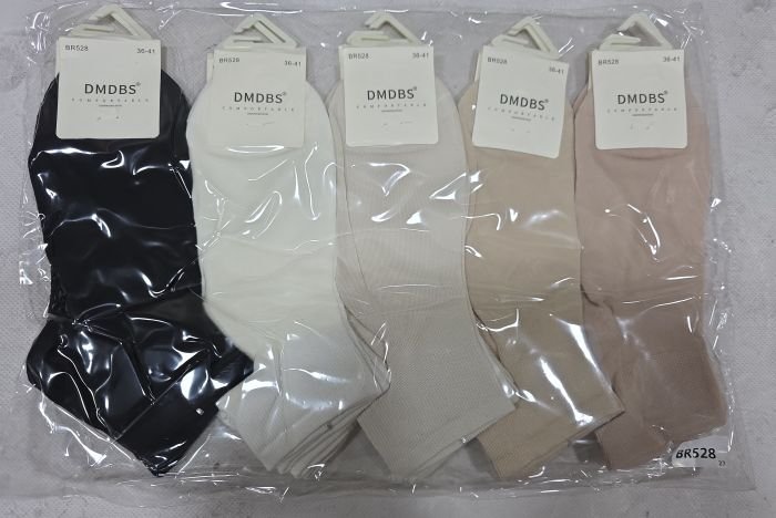Шкарпетки "DMDBS" BR-528 стрейч /cotton жіночі, р. 36-41 -асорті -(Укорочені /однотонні гладкі -світло-кавовий мікс із широкою гумкою в дрібний рубчик) - уп. 10 шт