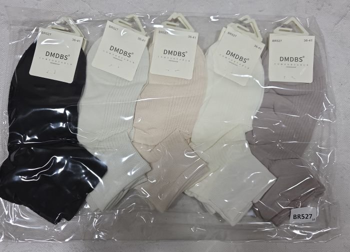 Шкарпетки "DMDBS" BR-527 стрейч /cotton жіночі, р. 36-41 -асорті -(Укорочені /однотонні в рубчик +з широкою гумкою в дрібний рубчик) - уп. 10 шт